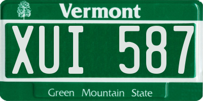 VT license plate XUI587