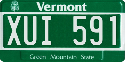 VT license plate XUI591