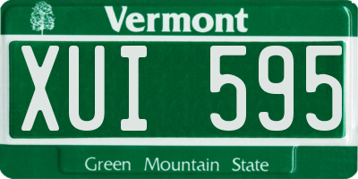 VT license plate XUI595