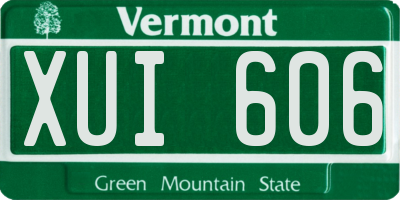 VT license plate XUI606