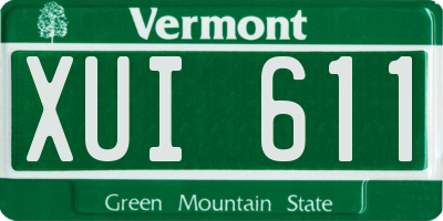 VT license plate XUI611