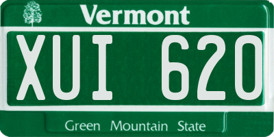 VT license plate XUI620