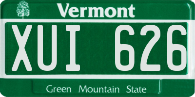 VT license plate XUI626