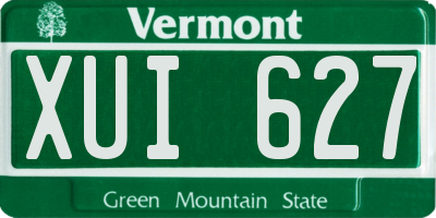 VT license plate XUI627