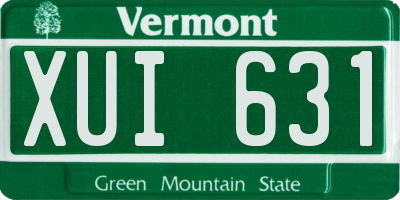 VT license plate XUI631