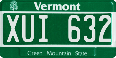 VT license plate XUI632