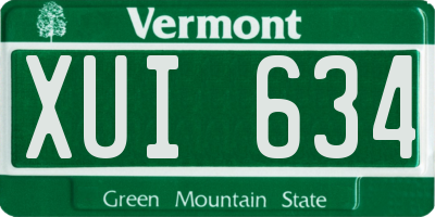VT license plate XUI634