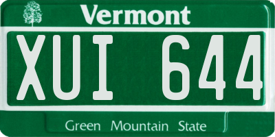 VT license plate XUI644