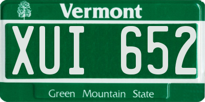 VT license plate XUI652