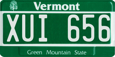 VT license plate XUI656