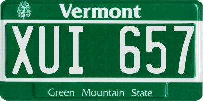 VT license plate XUI657