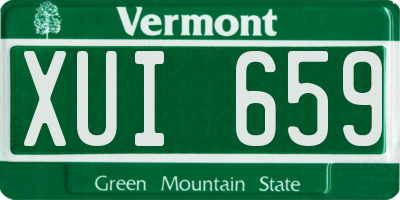 VT license plate XUI659