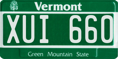 VT license plate XUI660