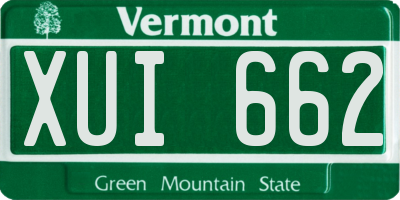VT license plate XUI662