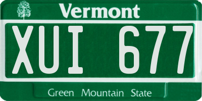 VT license plate XUI677