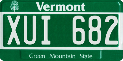 VT license plate XUI682
