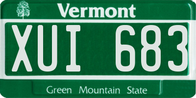 VT license plate XUI683