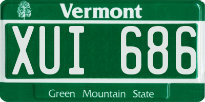 VT license plate XUI686