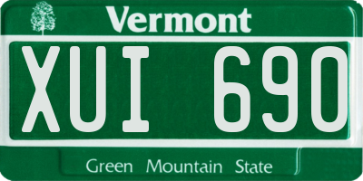 VT license plate XUI690