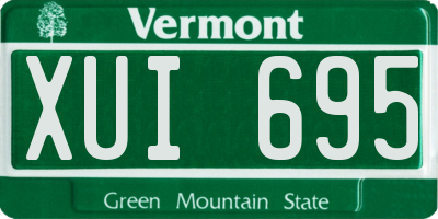 VT license plate XUI695