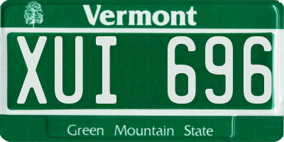 VT license plate XUI696