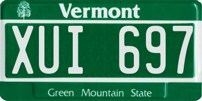 VT license plate XUI697