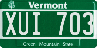 VT license plate XUI703