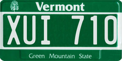 VT license plate XUI710