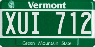 VT license plate XUI712