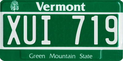 VT license plate XUI719