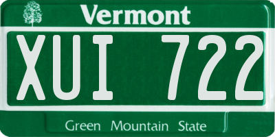 VT license plate XUI722