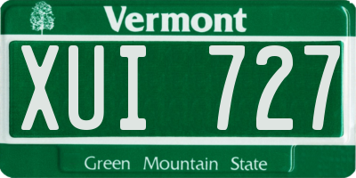 VT license plate XUI727