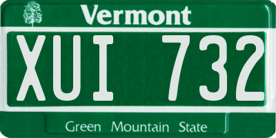VT license plate XUI732