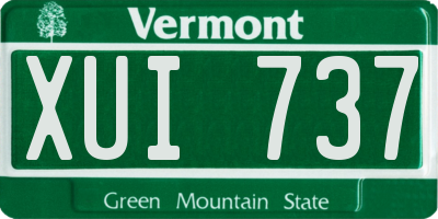 VT license plate XUI737