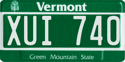 VT license plate XUI740