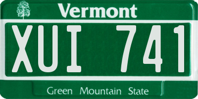 VT license plate XUI741