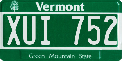 VT license plate XUI752