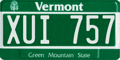 VT license plate XUI757