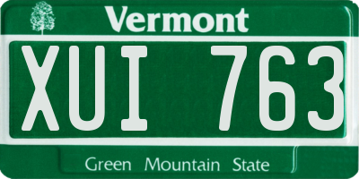 VT license plate XUI763