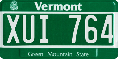 VT license plate XUI764