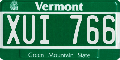 VT license plate XUI766