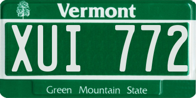 VT license plate XUI772
