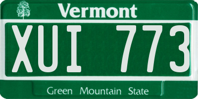 VT license plate XUI773