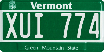 VT license plate XUI774