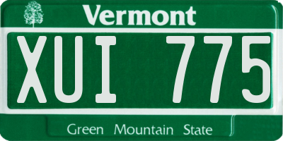 VT license plate XUI775