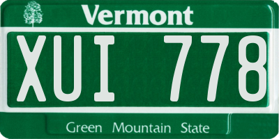 VT license plate XUI778