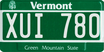 VT license plate XUI780
