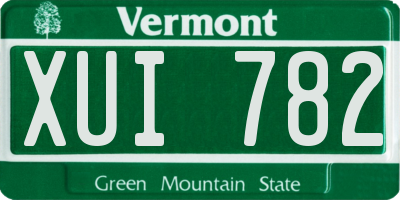 VT license plate XUI782
