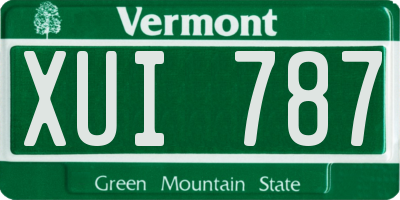 VT license plate XUI787
