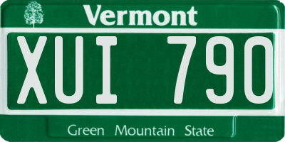 VT license plate XUI790